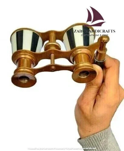 ZAIN Antik Vintage Opernglas Fernglas Perlmutt & Henkel Messing Geschenk - Bild 2 von 4