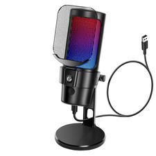 Gaming USB Microphone, Condenser Dynamic Mic for Podcasting, Streaming, with ...