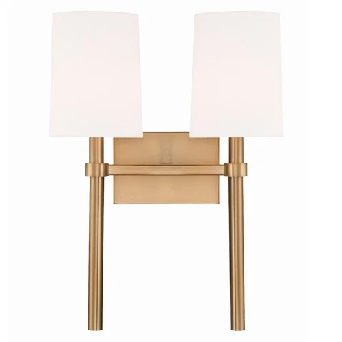 Crystorama Bromley 18 1/4"H Vibrant Gold 2-Light Wall Sconce - Picture 1 of 6