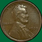 1933 Lincoln Wheat Cent Very Fine VF Coin #35002