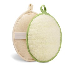 Natural Loofah Exfoliating Body Scrubber 2 Pack ,Large 7.5"x5.3"Body Scrubber...