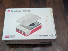 Official Raspberry Pi 5 Case Red White w Cooling Fan OEM