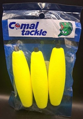 Comal Tackle - Slotted Cigar Peg Float - 3pk Yellow 3  Float - C300SY