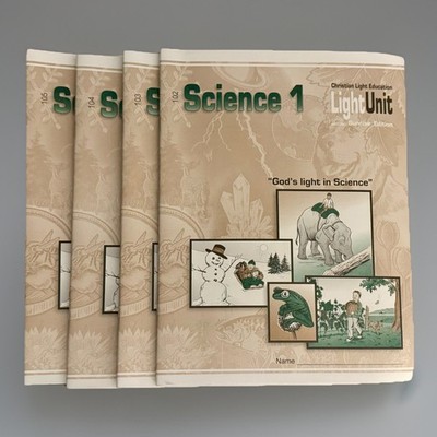 Christian Light Education Grade 1  Science   Units 102, 103, 104, & 105