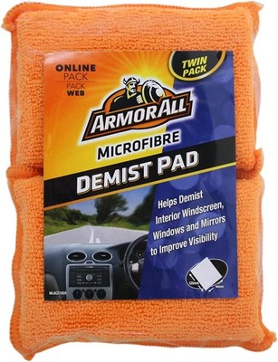 Armor All Mikrofaser Anti-Beschlag Pads 2er-Set Orange, Demist Pad gegen