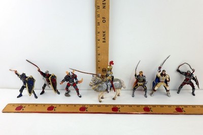 Schleich Lot of 7 Medieval Knights & 1 Horse Action Figures Fantasy Play