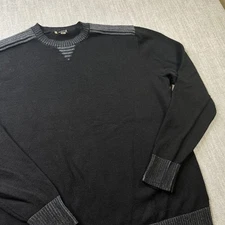 Smartwool Summit Lane Crew Sweater Mens XL Black Wool V Neck Sweatshirt Outdoor