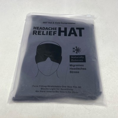 HESEE Migraine Relief Cap Black, Hot/Cold Therapy, One Size