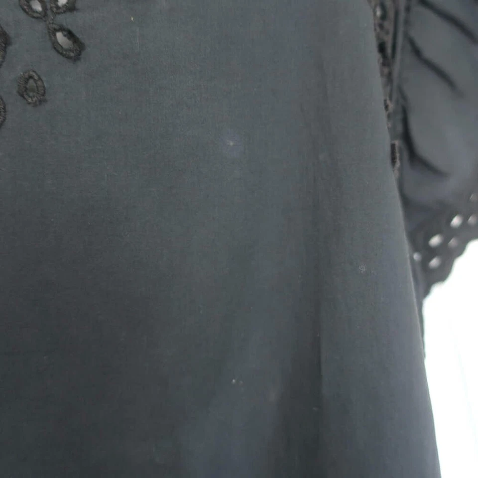 Mini Vestido Isabel Marant Etoile Scarla Bordado Inglés Negro Algodón Talla 38 Foto 2 de 4