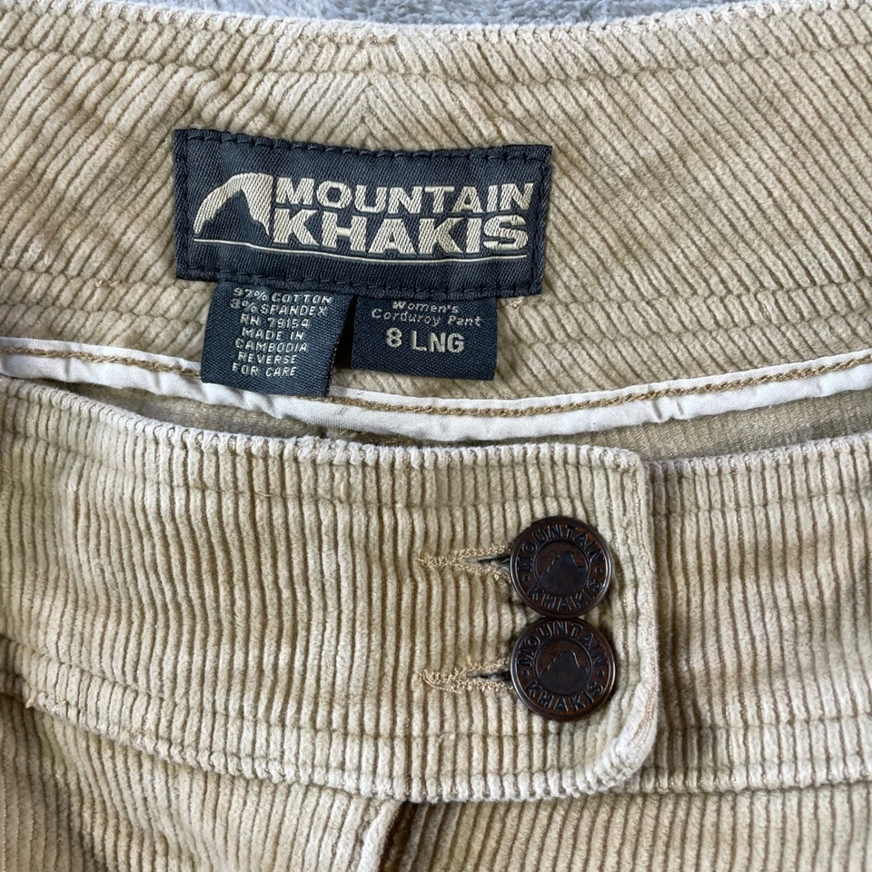 Pantalones Mountain Khakis Mujer 8 Largos Beige Pana Bootcut Informales Exterior Foto 2 de 4