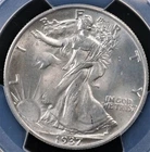 1937 WALKING LIBERTY HALF PCGS MS 65 SOFT WHITE SATIN LUSTER NICE SHIMMER AND