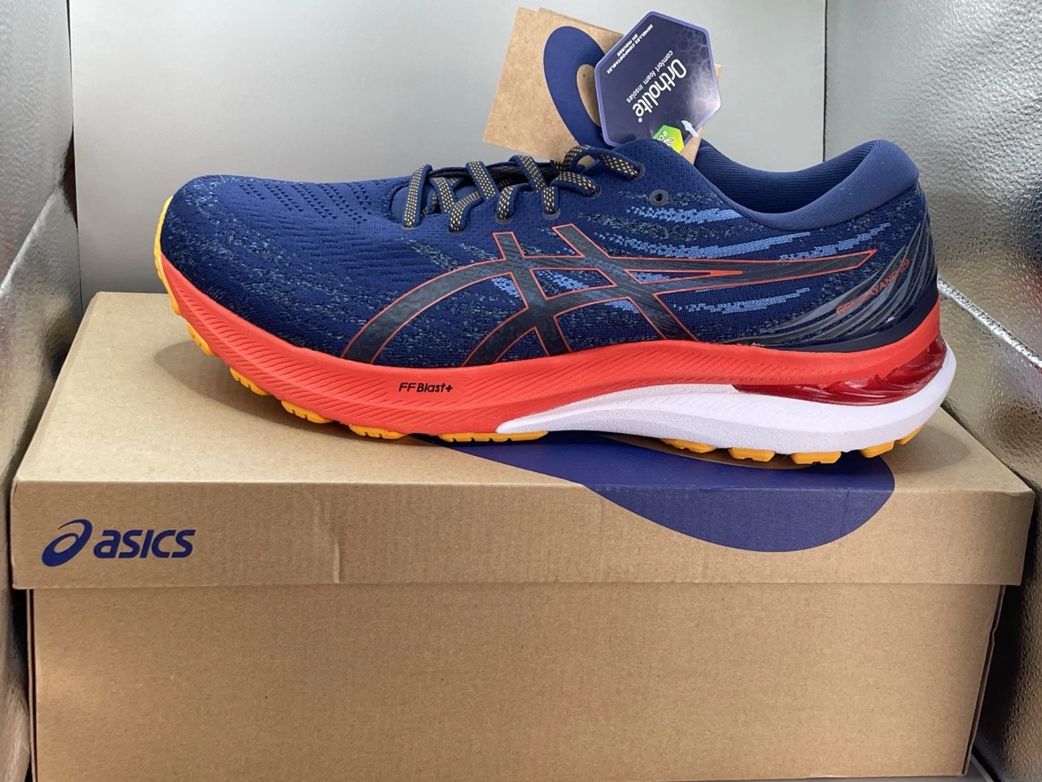 Pomodoro ciliegio Asics Gel Kayano 29 uomo 13 4E largo blu oceano profondo 1011b471 401
