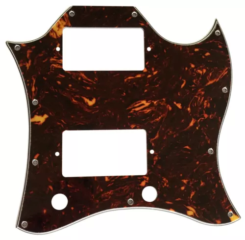 4 Ply Brown Tortoise For US Gibson SG Standard Full Face Style Guitar Pickguard 