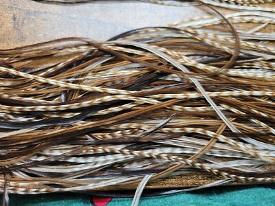 Full or Half Set of Sized DARK DUN GRIZZLY Dry Fly Rooster Saddle Feathers