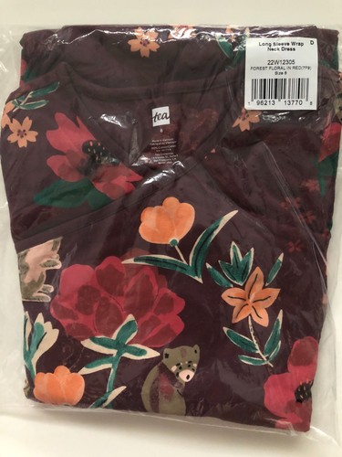 NWT Tea Collection Long Sleeve Wrap Neck Dress - Picture 8 of 29
