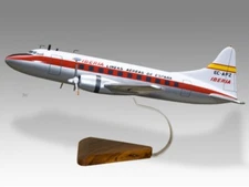 Convair CV-440 Metropolitan Iberia Desk Wood Airplane Model Small Scale 1/100