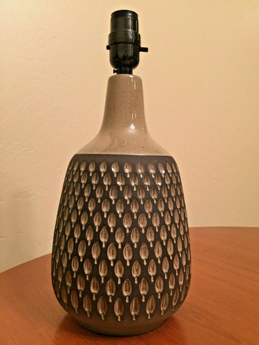 1950s EJO EINAR JOHANSEN Danish Studio Pottery Table Lamp LARGE 14 INCH REWIRED