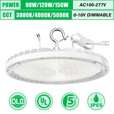 Dimmable UFO LED High Bay Light 150W Commercial Ceiling Fixture 3000K/4000K/5000