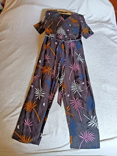 Gorman jumpsuit, size 14, palm frond design - Picture 3 of 7