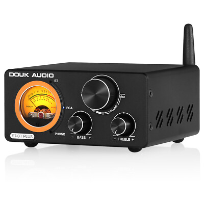 Bluetooth 5.2 HiFi Stereo Verstärker TPA3255 MM Phono Audio Amp mit VU-Meter