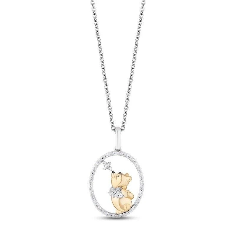 Winnie the pooh diamond necklace clearance