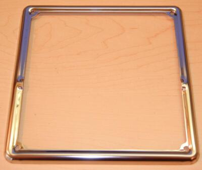 Current Italian motorcycle chrome license frame fits 180mm X 180mm plates #70/A2