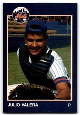 1988 Grand Slam Baseball Card Julio Valera Columbia Mets #11