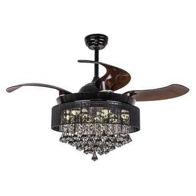 46 Ceiling Fan Led Lights Remote Crystal Chandelier Fan