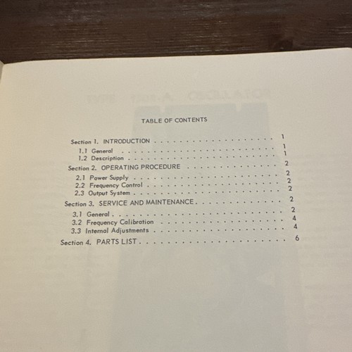 General Radio Type 1302-A Oscillator Instruction Manual 1964 - Picture 3 of 3