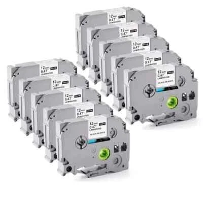 IDPRT 5X Compatible Label Tape for Brother P-Touch PT-H110 PT-E110 TZe-231 TZ231 12mm