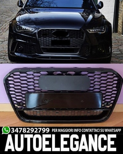 VORDERGRILL AUDI A6 4G C7 2014+ LIFT AVANT SALOON GRILLE RS6 SCHWARZ - Bild 8 von 15