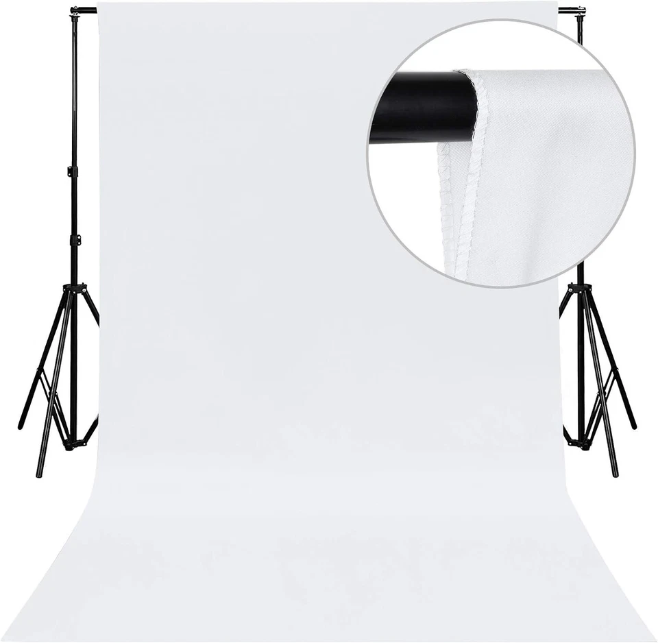 Белый фон для фотографии, ткань для фона из полиэстера хромакея 10 x 12 футов - Изображение 4 из 4