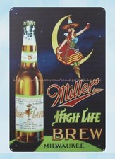 retro garage beer Brew metal tin sign