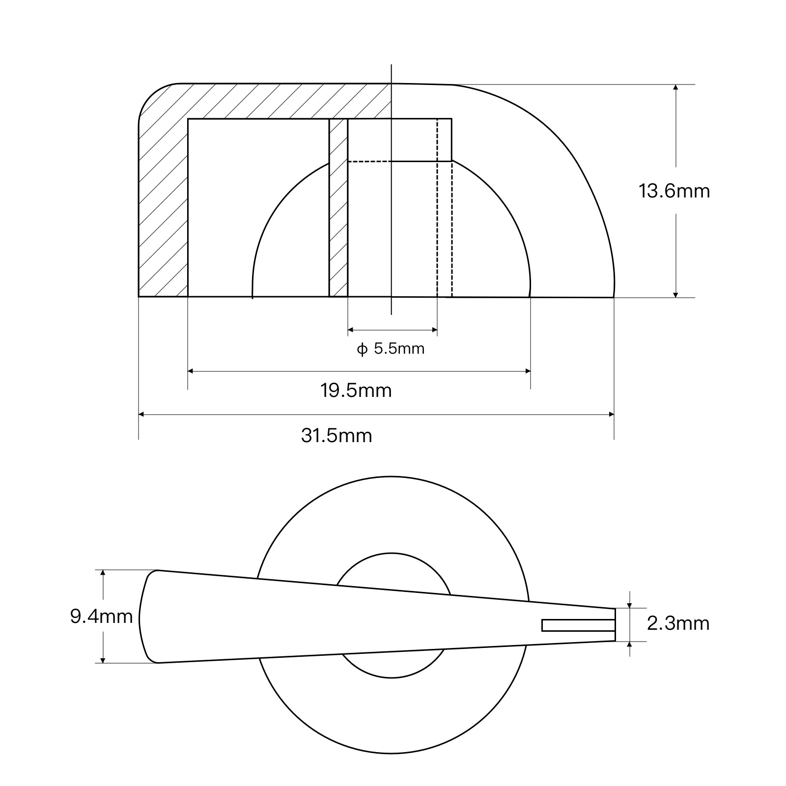 30PCS Plastic Big Chicken Head Knobs Guitar Bass Amp Amplifier Effect