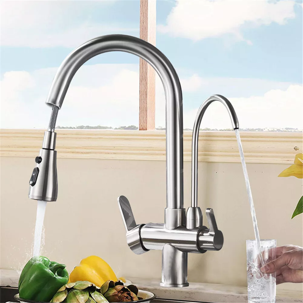 Filtered outlet kitchen faucet