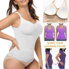Women Tummy Control Shapewear Camisole Body Shaper Compression Tops Fitness Vest