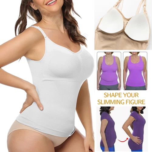 Frauen Bauch Kontrolle Shapewear Camisole Body Shaper Kompression Tops Fitness Weste - Bild 1 von 20