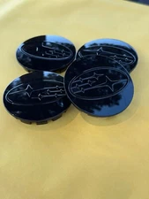 Set Of 4 Subaru Full Black Wheel Center Cap, 28821SA030