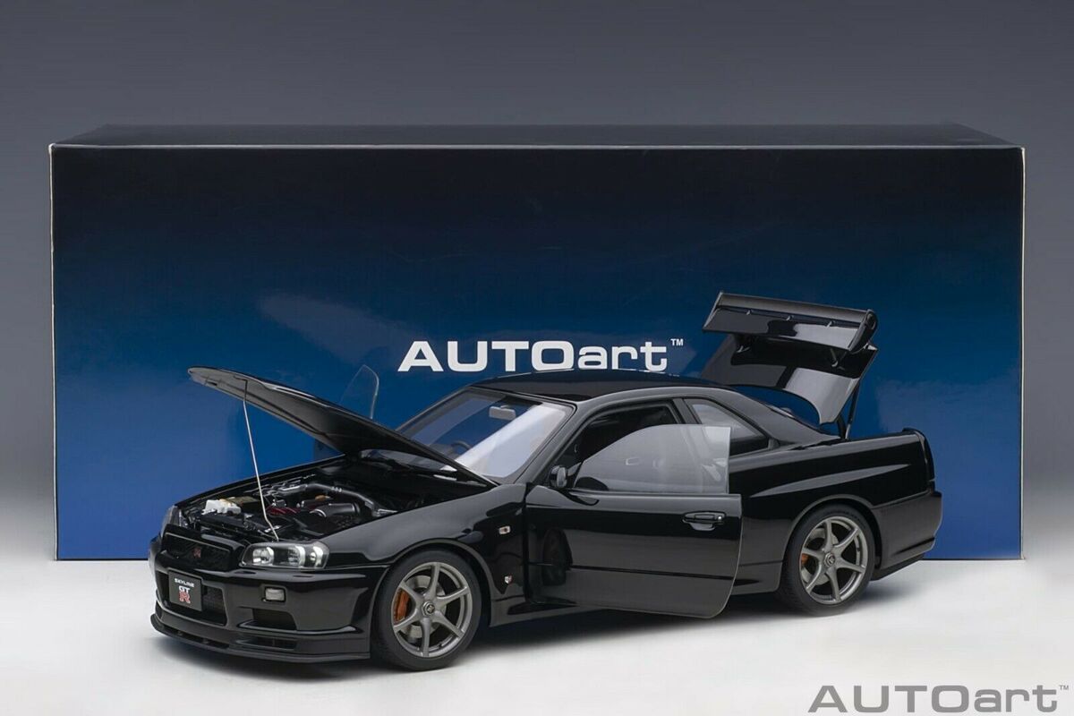 1/18 Nissan Skyline GT-R R34 V Spec II 2001 Black Pearl 1/18 Nissan Skyline GT-R R34 V Spec II 2001 Black Pearl