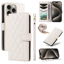 Magnetic Card Wallet Phone Case W / Wrist Strap For iPhone 17 Pro Max 16 11 XR 7
