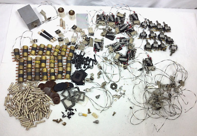 Lot of Misc. Electrical Parts ~ Fuses Toggle/Snap/Spring Switches Washers  T65