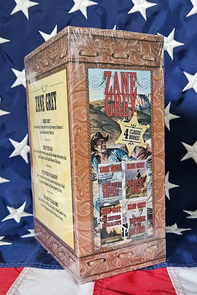 Новый запечатанный Зейн серый бокс-сет 4 Western ковбой классика книги в мягкой обложке футляр - Изображение 2 из 4