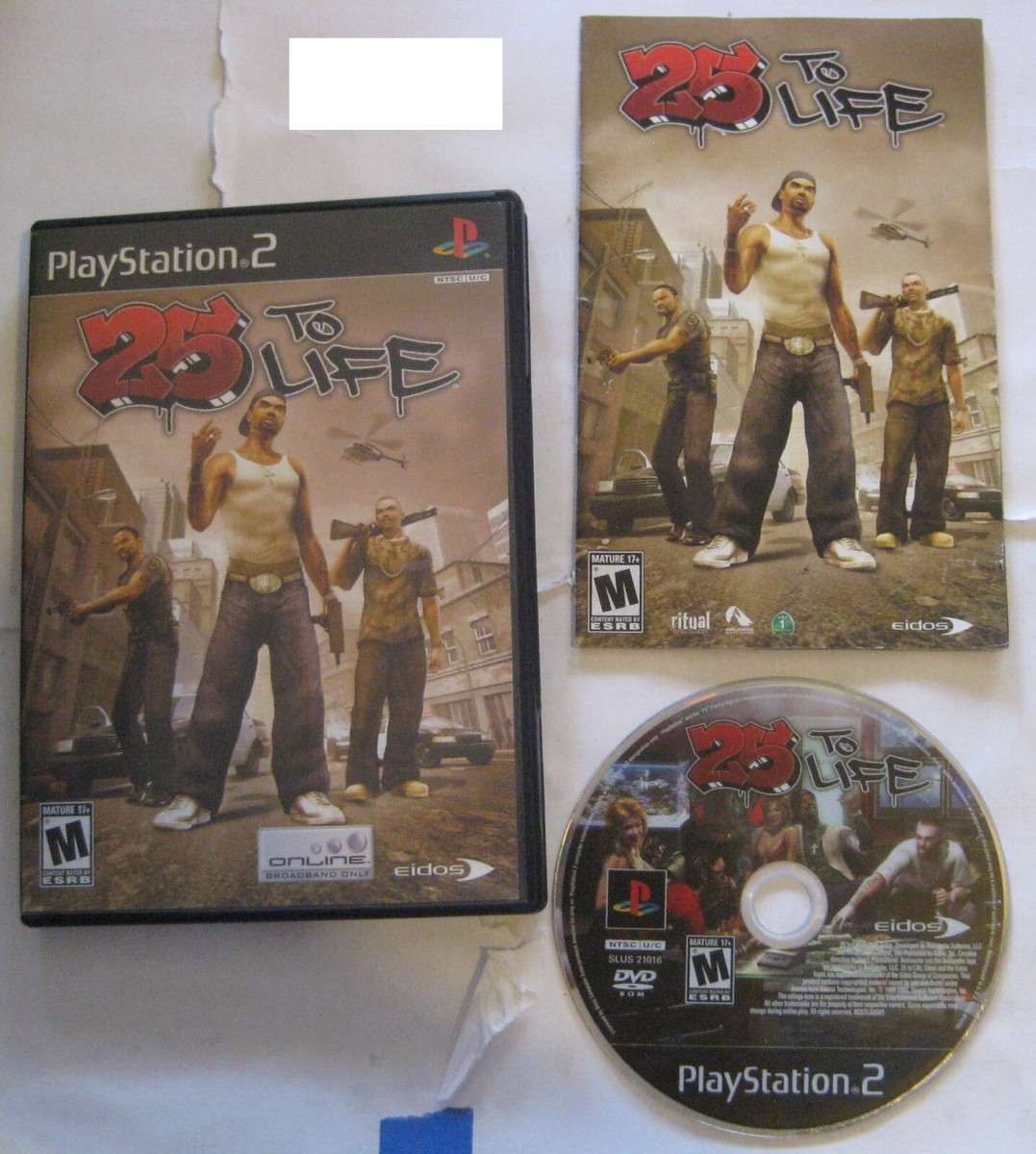25 to Life (Sony PlayStation 2, 2006), PS2, Used in okay shape