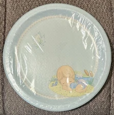 New Hallmark Precious Moments Baby Shower Blue Boy 8 Dinner Plates Party Supply