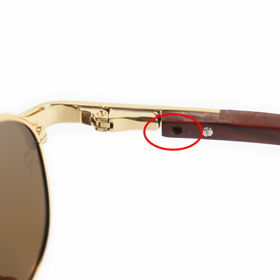 Cartier Teardrop Two-Bridge Santos Wood Temple Demo Lens  display picture 3