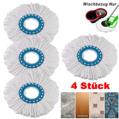 4x Ersatz Wischbezug Moppkopf Easy Wring Clean Ersatzkopf Für Disc Mop Wischmop