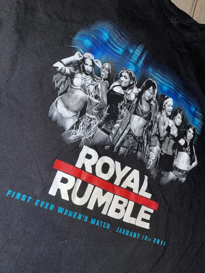 WWE Mujeres Royal Rumble Primer Evento 2011 Talla L *Usado* Negro Foto 3 de 4