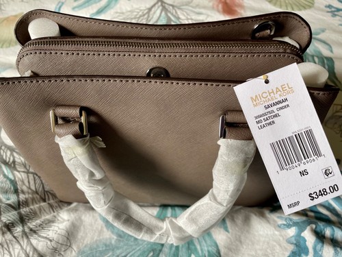 Michael Kors Savannah Medium Saffiano Leather Satchel NWT Cinder - Picture 5 of 8