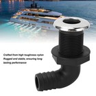 ⁺25mm Thru Hull Fitting Nylon Impact Resistance Leakproof Long Lasting Use Thru