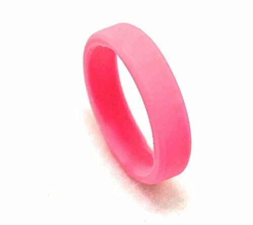 Pink silicone wedding best sale band
